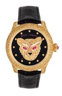 Betsey Johnson Bling Bling Time Panther Dial Watch  