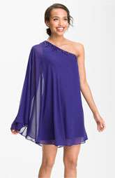 JS Boutique Drape Sleeve Chiffon Minidress $158.00