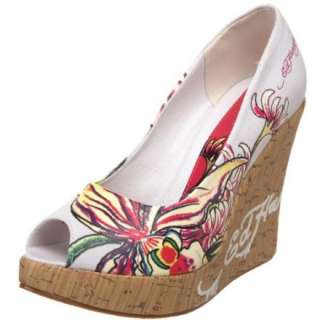 Ed Hardy Womens Casablanca Wedge Pump   designer shoes, handbags 