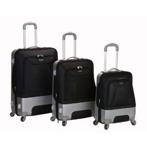  Rockland Hybrid 3 Pc Set in Black By Fox Luggage