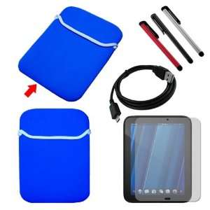  Premuim Blue/Silver Trim Sleeve Case+HP Touch Pad Tablet 
