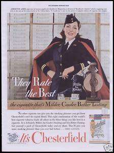 1942 WWII Chesterfield Cigarette Ad Supply Armed Forces  