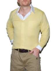 Polo Ralph Lauren Purple Label Mens Cashmere Sweater Yellow Large