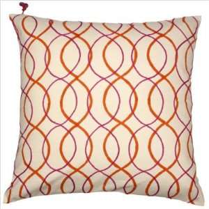  53 Bombay Bliss Malabar Hill Pillow in Kesar Orange   Ranshe Pink 