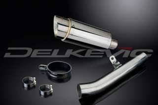 Delkevic MINI 200mm ROUND SILENCER STAINLESS STEEL CBR600 F4 FX FY 99 