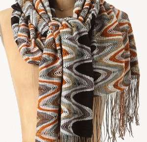 NEW MISSONI zig zag scarf ANTHROPOLOGIE disconnected LE  