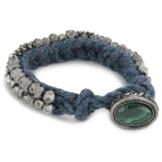 Juicy Couture War Of Love Blue Beaded Cord Bracelet   designer shoes 