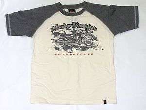    Davidson Logo T shirt Motorcycles   White & Gray Short Sleeve  