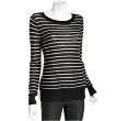 joie caviar and chalk striped cashmere kenza sweater