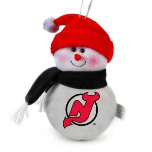  Pack of 3 NHL New Jersey Devils Plush Snowman Christmas 
