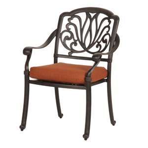  Caluco 2 piece Florence Arm Outdoor Dining Chair Patio 