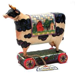 Jim Shore Cow on Cart