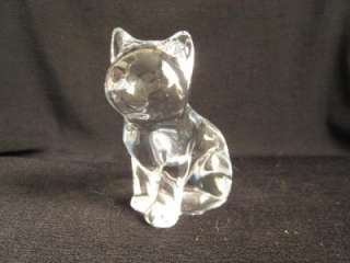 Vintage 1980s PRINCESS HOUSE Lead Crystal Kitten Cat Figurine W 
