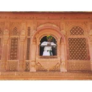  Man at Window Inside Meherangarh, Majestic Fort, Jodhpur 