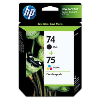 GENUINE OEM HP 74 75 RETAIL MULTI PACK INK CARTRIDGES  