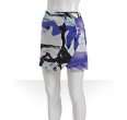 leifsdottir indigo abstract print silk lake reflection skirt