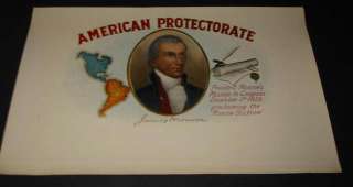 10 American Protectorate CIGAR Box LABELS James Monroe  