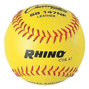  11 Optic Yellow Leather Softball