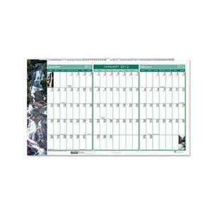   World Three Months/Page Wall Calendar, 21 x 12 3/8,