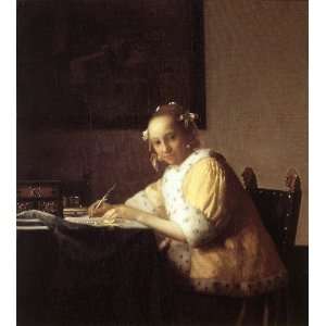   Acrylic Fridge Magnet Vermeer A Lady Writing a Letter