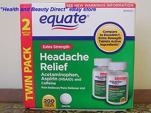 Generic EXCEDRIN Pain Reliever EXTRA STRENGTH 200 Tablets  