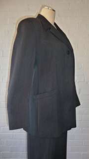   IN ITALY*LADIES WOOL PANT SUIT*14*12*CHARCOAL GRAY*MUST SEE  