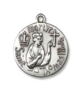 Sterling Silver St. Thomas More Medal Saint Patron Prot  