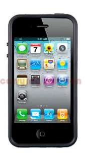 FOR iPhone 4 bLacK & cLeaR dEsiGn bUmpEr pRoTecTor Case  