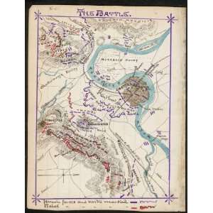  Civil War map The Battle of Missionary Ridge, November 25 