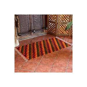  NOVICA Wool rug, Hypnotic Cacti (2.5x5)