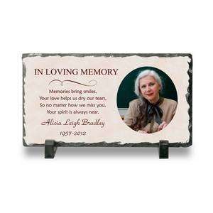  Personalized Memorial Photo Stone Plaque 