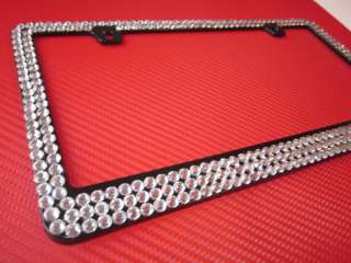   Crystal Diamond Rhinestone Bling License Plate Frame Iced Out  