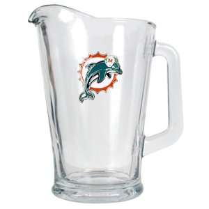 Miami Dolphins NFL 60oz Glass Pitcher   Primary Logo  