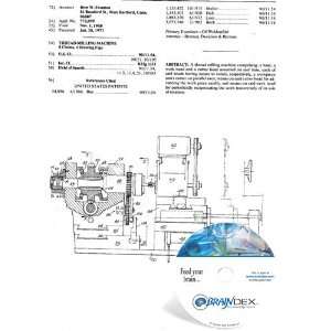  NEW Patent CD for THREAD MILLING MACHINE 