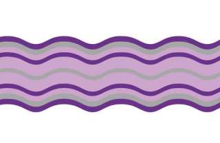 This contemporary wall border features a pretty wavy style pattern.