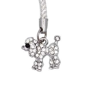  Cell / Mobile Phone / Camera Charm Strap (White Poodle 