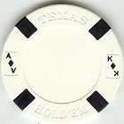 Big Slick Texas Holdem Poker Chips roll of 25   White