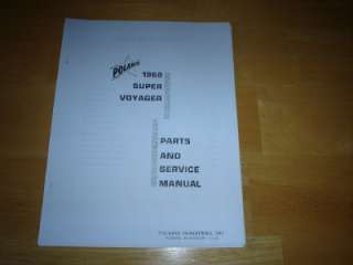 1968 Polaris Super Voyager Parts And Service Manual  