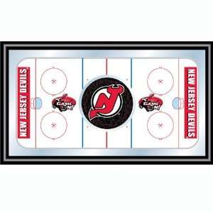  NHL New Jersey Devils Framed Hockey Rink Mirror 