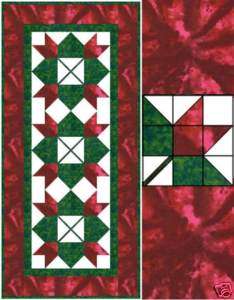 Christmas Tulip Table Runner QUILT KIT   Marcus Bros and RJR  