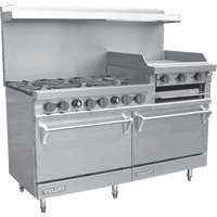 New Vulcan V260 Range   6 Burners, 24in Griddle  