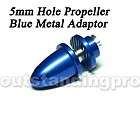 5pcs 5.00mm Hole Blue Metal Propeller Adaptor For RC Airplane Aircraft