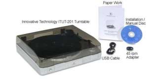 Innovative Technology ITUT 201 USB Turntable NIB  