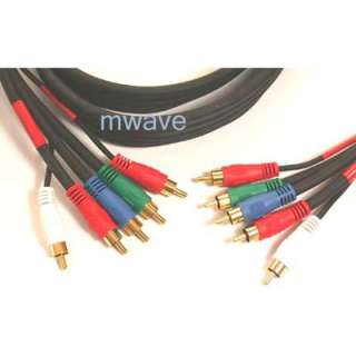 MWAVE Premium 12ft Premium 5 rca component audio/video cable  