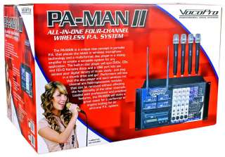   PA System Karaoke CDG Player Wireless Mic PAMan II 692868037221  