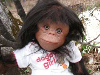   Lifelike Newborn Realistic Chimpanzee Monkey Chimp Baby Girl doll OOAK