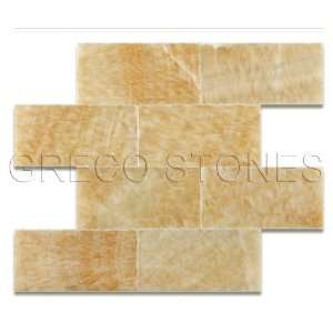  Honey Onyx 3 x 6 Polished Brick Mosaic Tile