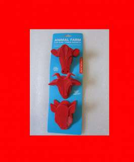 KIKKERLAND ANIMAL FARM RED BAG CHIP CLIPS DAVID WEEKS 612615052079 