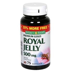  Natures Bounty Premium Gold Royal Jelly, 500mg, 75 