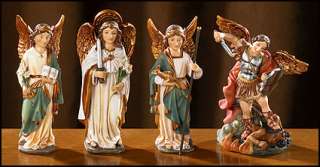 CHRISTIAN RELIGIOUS CATHOLIC ARCHANGEL ANGEL SAINTS FIGURINE STATUE 4 